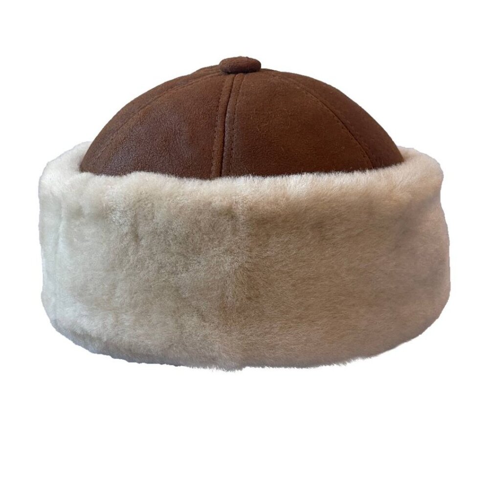 Lukkizara’s Real Shearling Leather Beanie Hat | Leather Docker Hat